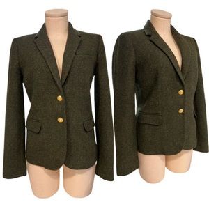 J.CREW wool lined forest green blazer